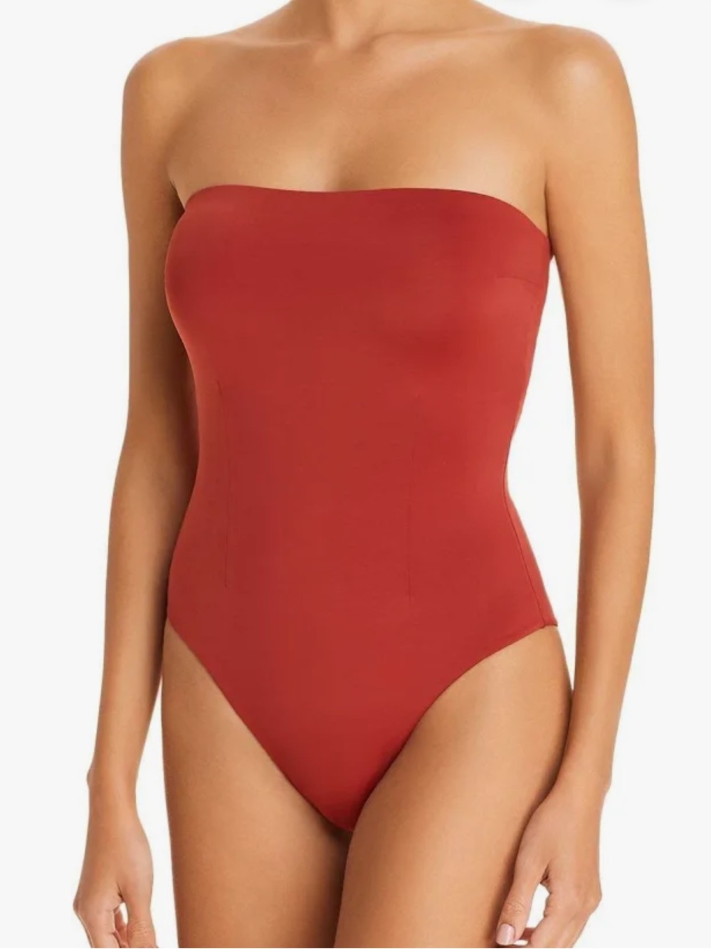 Haight Alice Strapless One Piece Swimsuit Red Size Small